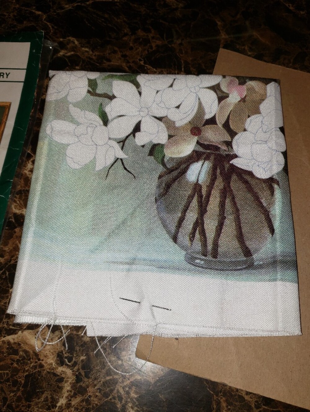Vintage Elsa Williams Crewel Embroidery Kit "Magnolia Vase" - Picture 9 of 11